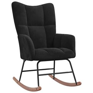 vidaXL Gyngestol Svart 78 x 61 x 98 cm Fl&oslash;yel
