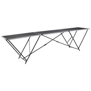 vidaXL Foldbart tapetbord MDF og aluminium 300x60x78 cm
