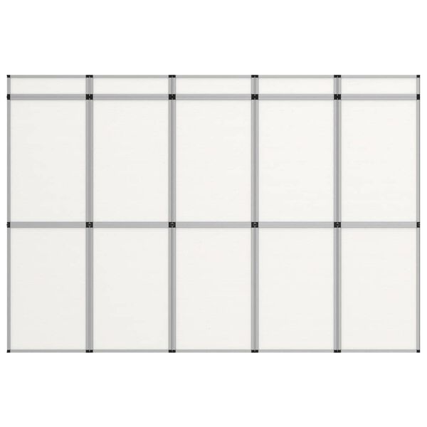 vidaXL Utstillingsvegg 15 paneler sammenleggbar 302x200 cm hvit