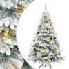 vidaXL Kunstig juletre med 300 LED med stativ Hvit 180 cm PE og PVC