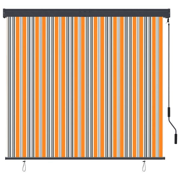 vidaXL Utend&oslash;rs rullegardin 160x250 cm gul og bl&aring;