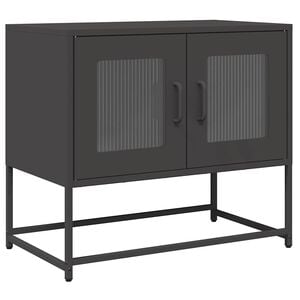 vidaXL TV-skap Sort 68x39x60,5 cm Kaldvalset St&aring;l