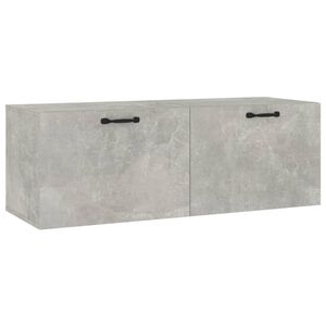 vidaXL Veggskap betonggr&aring; 100x36,5x35 cm konstruert tre