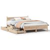 vidaXL Sengeramme uten madrass hvit 135x190 cm heltre furu