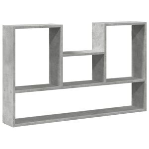 vidaXL Vegghylle betonggr&aring; 99x15x60 cm konstruert tre