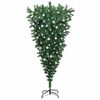 vidaXL Opp-ned Kunstig Forbelyst Juletre med Balled gr&oslash;nn 240 cm PVC
