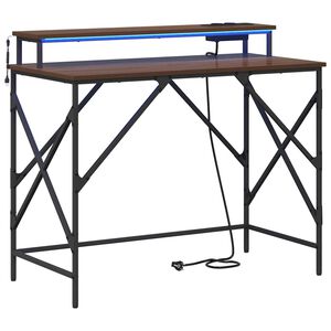 vidaXL Skrivebord Brun Eik 100 x 50 x 86,5 cm Konstruert tre