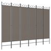 vidaXL Romdeler med 6 paneler antrasitt 240x220 cm stoff