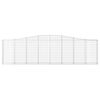 vidaXL Gabionkurver buede 6 stk 400x30x100/120 cm galvanisert jern