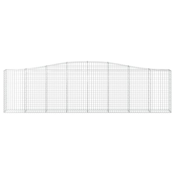 vidaXL Gabionkurver buede 6 stk 400x30x100/120 cm galvanisert jern