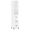 vidaXL Highboard h&oslash;yglans hvit 34,5x34x180 cm konstruert tre