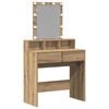 vidaXL Sminkebord artisan eik 80 x 41 x 144.5 cm Konstruert tre