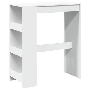 vidaXL Barbord med stativer hvit 90x40x103,5 cm konstruert tre