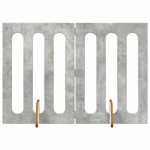 vidaXL Folding Pet Fence 2 stk. Betonggr&aring; 100,5 x 38 x 70 cm
