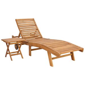 vidaXL Solstol 2 stk. Massivt Teaktre Brun