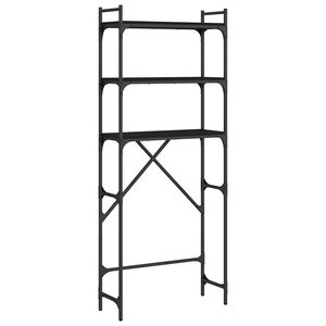 vidaXL Vaskemaskinhylle svart 67x25x163 cm sponplate