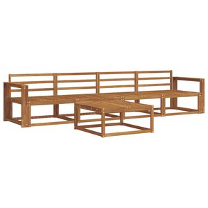 vidaXL Utend&oslash;rs sofa-sett 5 pcs Naturlig Solid akasietre