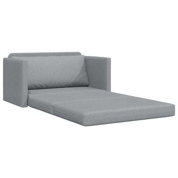 vidaXL 2-seters sammenleggbart sovesofa Lysegr&aring; 124 x 71 x 78 cm stoff
