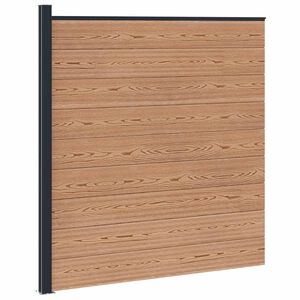 vidaXL Gjerdesett 175 x 186 cm WPC og Aluminium Brun