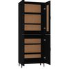 vidaXL Highboard svart 70x34x180 cm konstruert tre