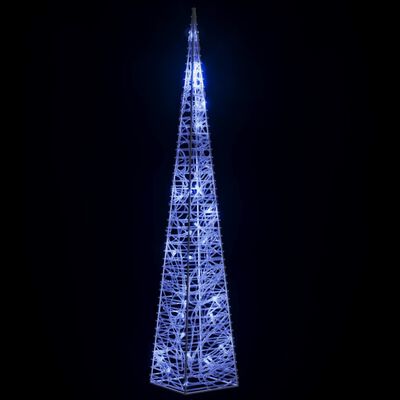 vidaXL Dekorativ LED-lyskjegle i akryl blå 60 cm