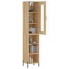 vidaXL Highboard sonoma eik 34,5x34x180 cm konstruert tre