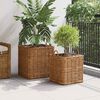 vidaXL Planter Kurv med lagring 2 pcs Brun Lacak Rattan
