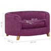 vidaXL Hundesofa burgunder 69x69x36 cm plysj