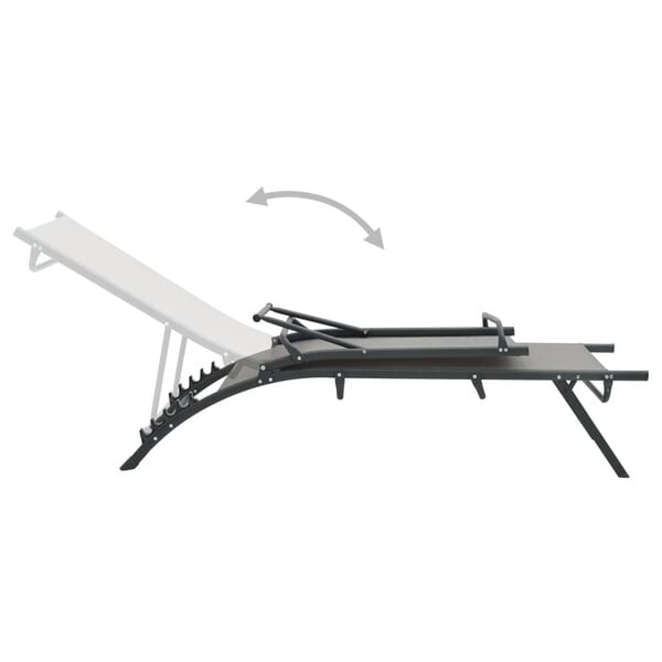 vidaXL Solsenger 2 stk textilene og st&aring;l