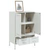 vidaXL Highboard hvit 68x39x101,5 cm stål