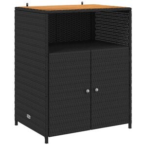 vidaXL Kabinett med d&oslash;r Svart 70 x 50 x 87 cm Polyester og Roly Ratten