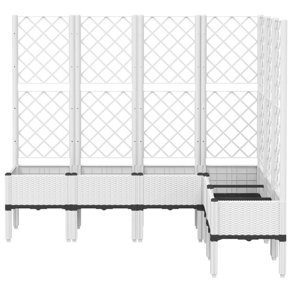 vidaXL Plantekasse med espalier hvit 160x120x142 cm PP