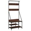 vidaXL Klesstativ med skooppbevaring brun eik 80x40x184 cm