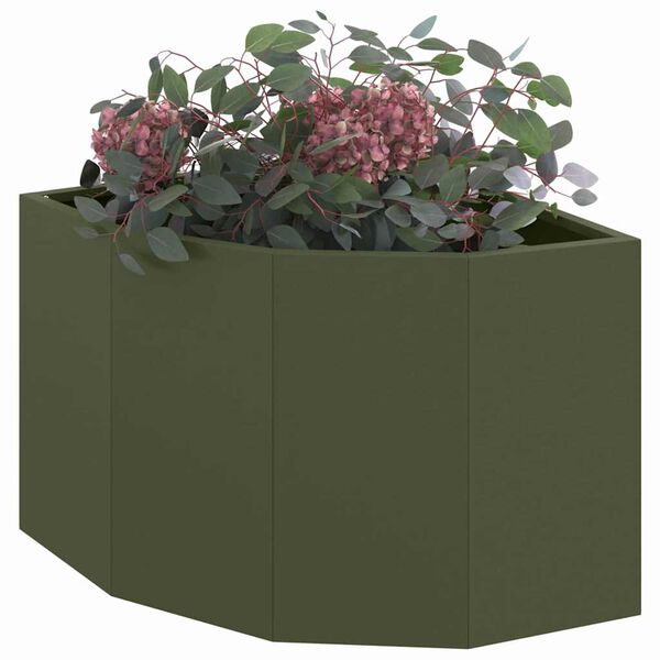 vidaXL Hjørne Plante Olivengrønn 45 x 45 x 35 cm Stål