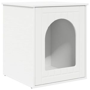 vidaXL Katt Hus Hvit 53 x 52 x 62 cm Konstruert tre