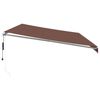 vidaXL Automatisk uttrekkbar markise med LED brun 600x350 cm