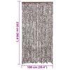 vidaXL Fluegardin brun og hvit 100x230 cm chenille