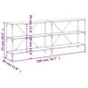 vidaXL Salongbord sonoma eik 200x30x75 cm konstruert tre og jern
