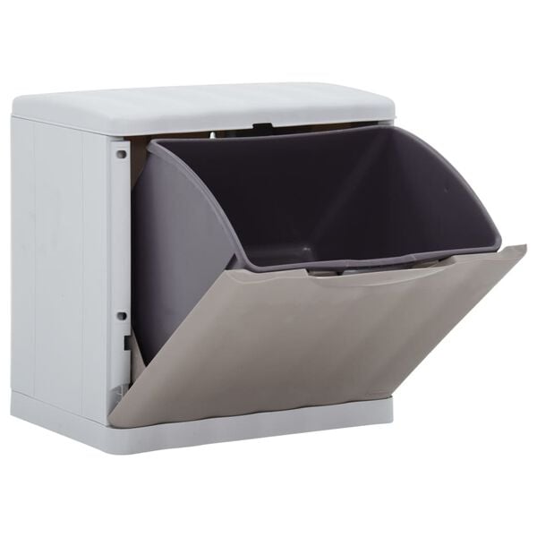 vidaXL Avfallsbeholder for kildesortering gr&aring;brun 20 L 40x30x40 cm