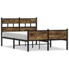 vidaXL Sengeramme uten madrass r&oslash;kt eik 120x200 cm konstruert tre