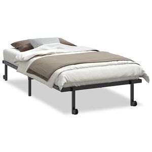 vidaXL Sengeramme uten madrass sammenleggbar svart 107x203 cm st&aring;l
