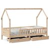 vidaXL Barnesengeramme med skuffer 90x190 cm heltre furu