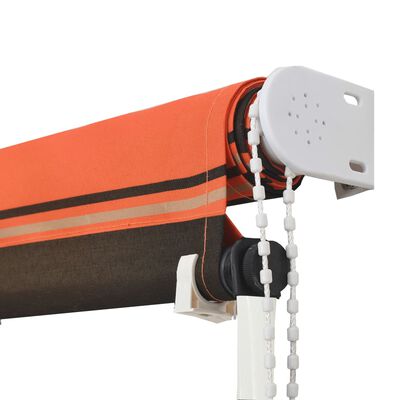 vidaXL Uttrekkbar markise 250x150 cm oransje og brun