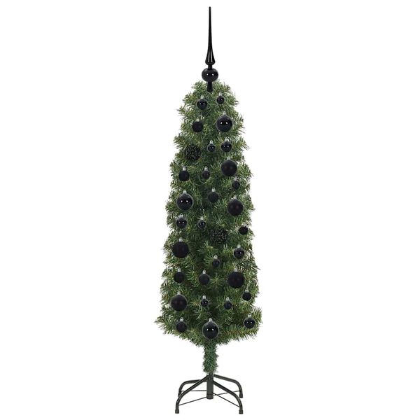 vidaXL Kunstig juletre med 150 LED grønn 120 cm PVC og stål og plast