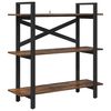 vidaXL Bokhylle R&oslash;kt eik 100 x 33,5 x 102 cm Konstruert tre