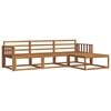 vidaXL Utend&oslash;rs sofa-sett 4 pcs Naturlig Solid akasietre