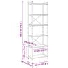 vidaXL Bokhylle Gammelt tre 60 x 30 x 189,5 cm Konstruert tre