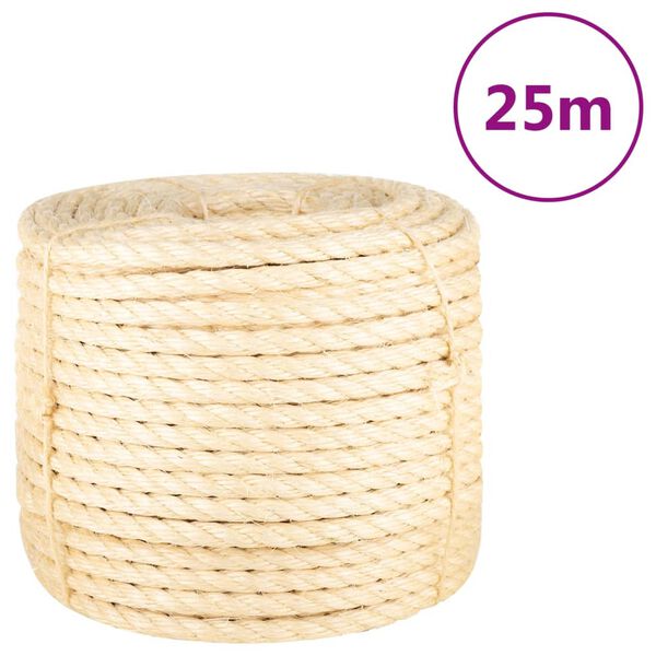 vidaXL Tau 100% sisal 14 mm 25 m