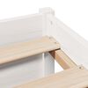 vidaXL Seng med bokhylle uten madrass hvit 140x190 cm heltre furu