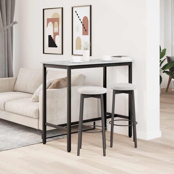 vidaXL bord Gr&aring; Sonoma 100 x 50 x 90,5 cm Konstruksjonsvirke og st&aring;l